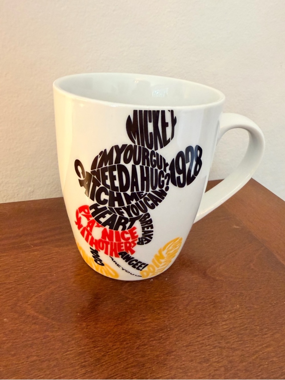 Disney White Ceramic Mug with Black Logo